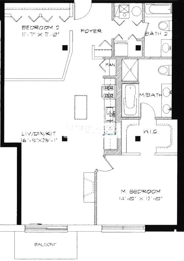 1740 N Maplewood Ave Floorplan - 307, 407 Tier