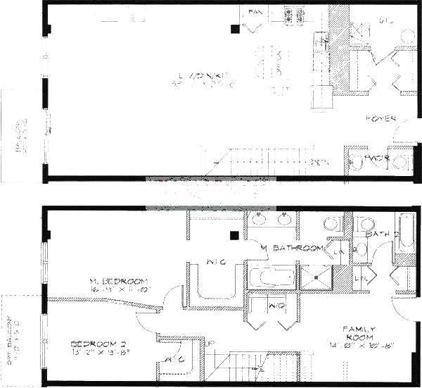1740 N Maplewood Ave Floorplan - 320 Duplex Tier*