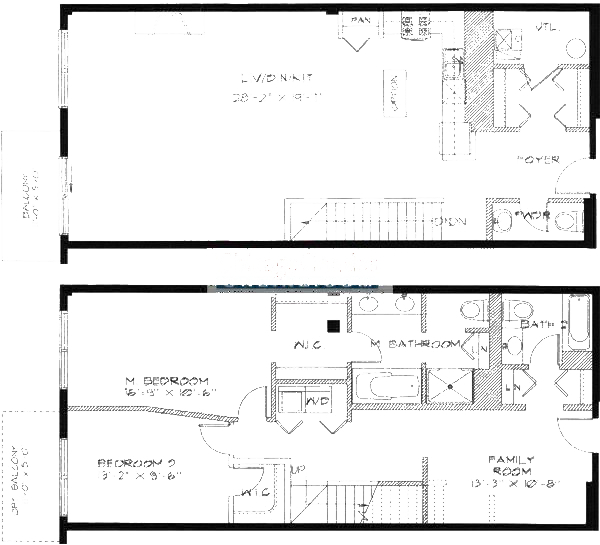 1740 N Maplewood Ave Floorplan - 321 Duplex Tier