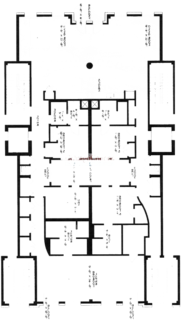 215 N Aberdeen St Floorplan - 4BR Combined Tier*