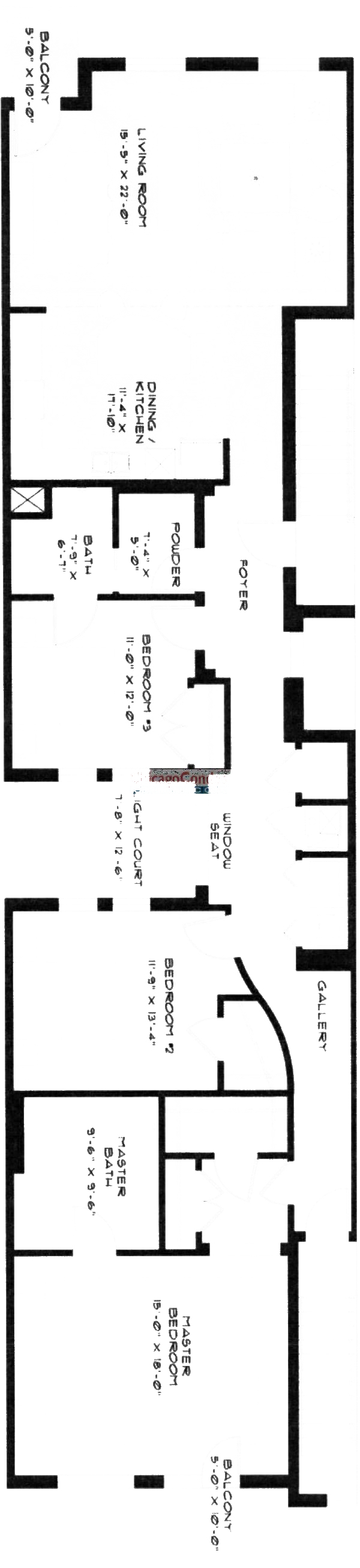 215 N Aberdeen St Floorplan - 3BR Tier
