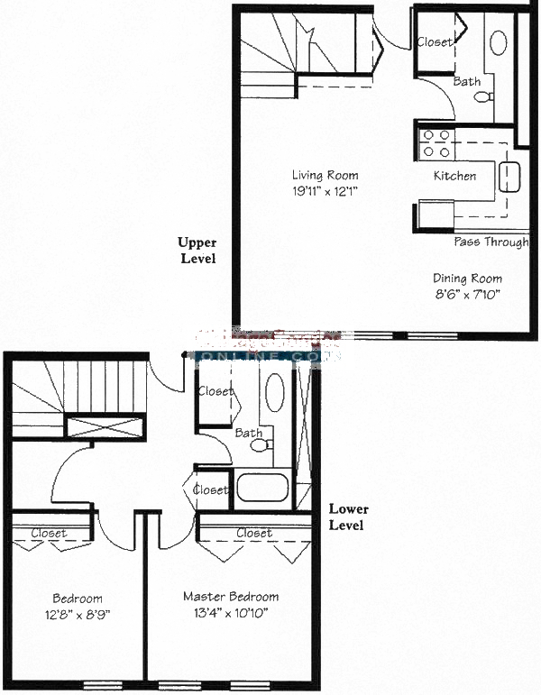 711 W Gordon Ter Floorplan - 2BR Typical Tier