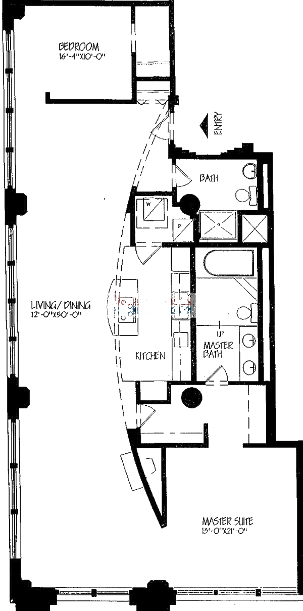 728 W Jackson Floorplan - 307-707 Tier