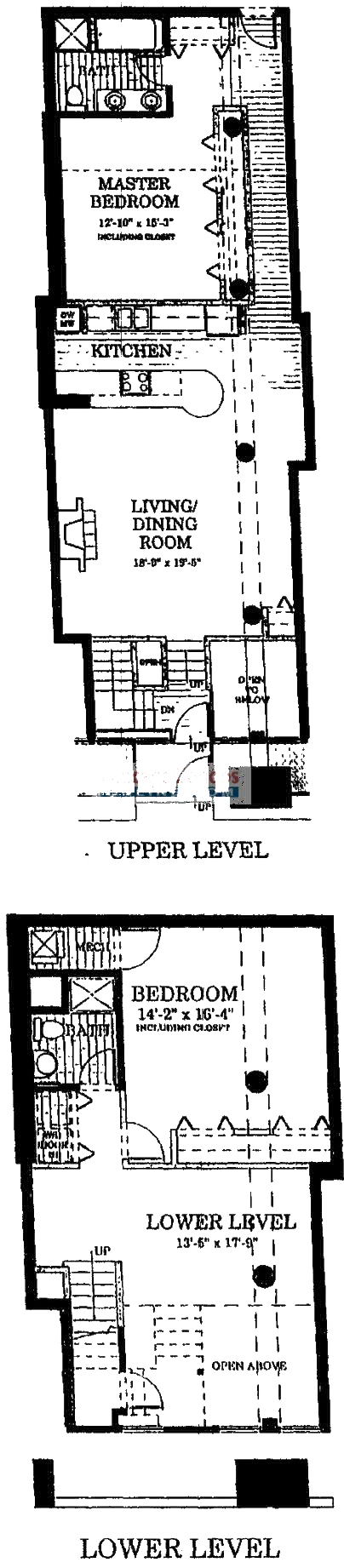 728 W Jackson Floorplan - 102 Duplex Tier*