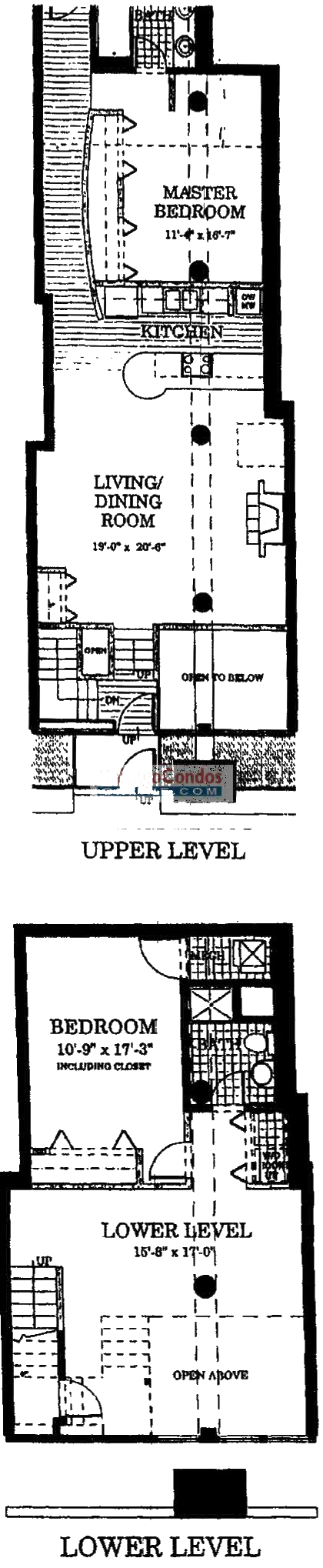 728 W Jackson Floorplan - 103 Duplex Tier*