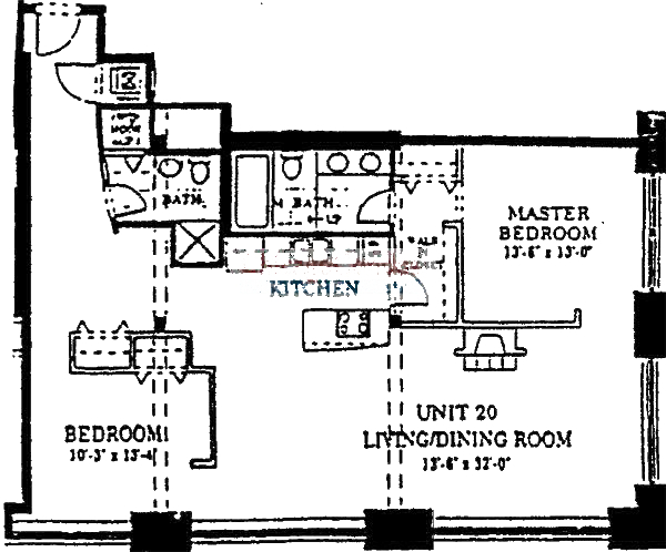 728 W Jackson Floorplan - 20 Tier*