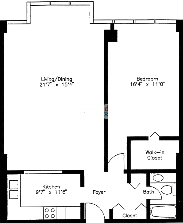 1749 N Wells Floorplan - 01-11 Tower Tier