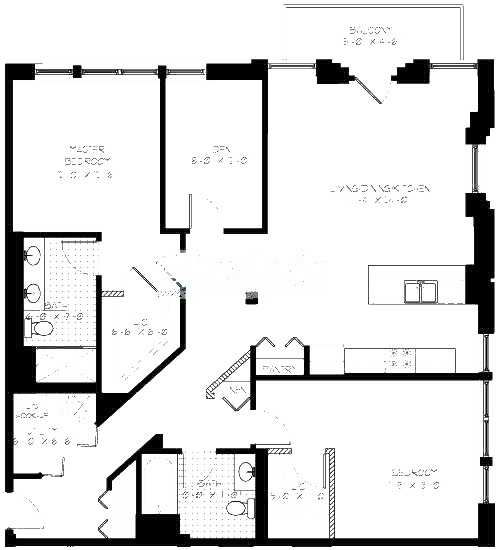 2323 W Pershing Rd Floorplan - 405-605 Tier*