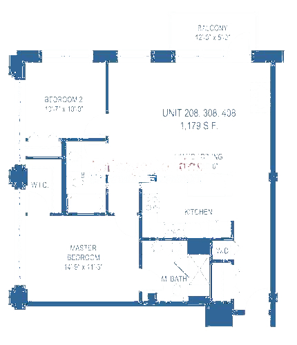 775 W Jackson Floorplan - 208, 308, 408 Tier*