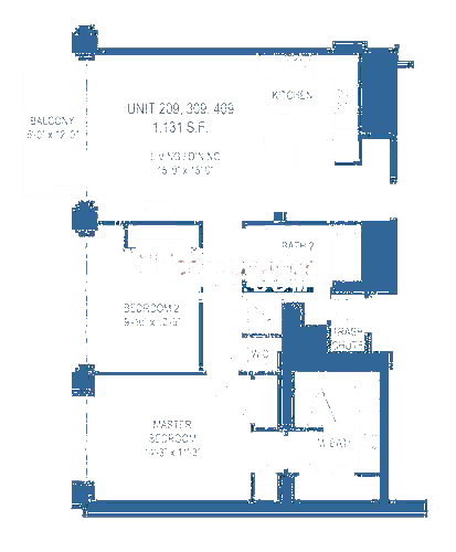 775 W Jackson Floorplan - 209, 309, 409 Tier*