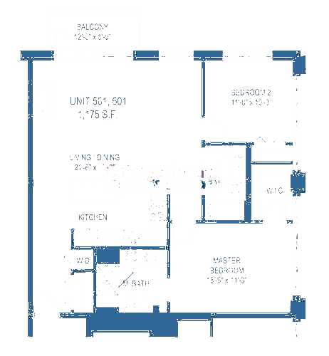 775 W Jackson Floorplan - 501, 601 Tier*