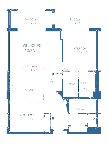 775 W Jackson Floorplan - 503, 504, 603, 604 Tier*