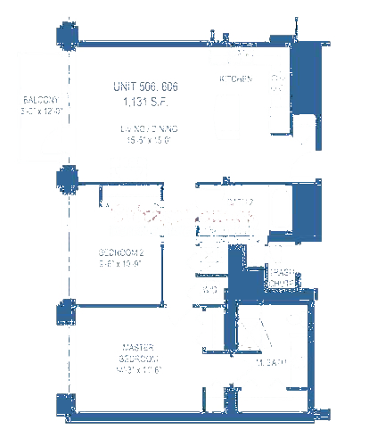 775 W Jackson Floorplan - 506, 606 Tier*