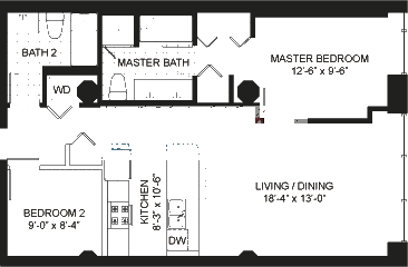 1735 N Paulina Floorplan - 202, 302, 402 Tier*
