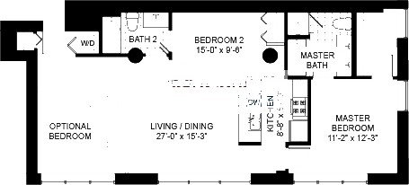 1735 N Paulina Floorplan - 213, 313, 413, 513 Tier