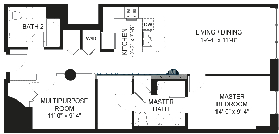1735 N Paulina Floorplan - 214, 314, 414, 514 Tier
