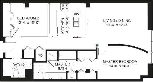 1735 N Paulina Floorplan - 216, 316, 416, 516 Tier