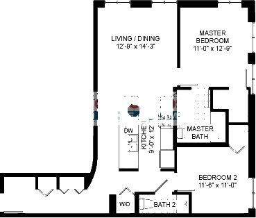 1735 N Paulina Floorplan - 217, 317, 417 Tier
