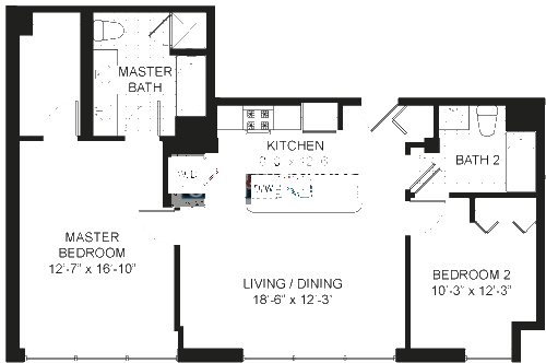 1735 N Paulina Floorplan - 320, 420 Tier*