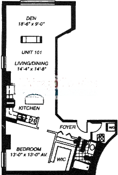 1500 W Monroe Floorplan - 101 Tier