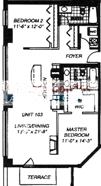 1500 W Monroe Floorplan - 103 Tier