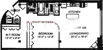 1500 W Monroe Floorplan - 104 Tier