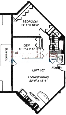 1500 W Monroe Floorplan - 107 Tier