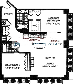 1500 W Monroe Floorplan - 125 Tier
