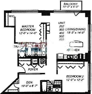 1500 W Monroe Floorplan - 202-602 Tier