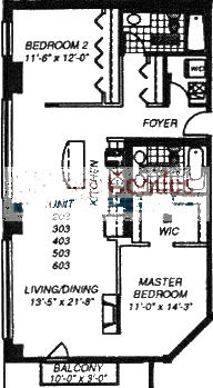 1500 W Monroe Floorplan - 203-603 Tier*