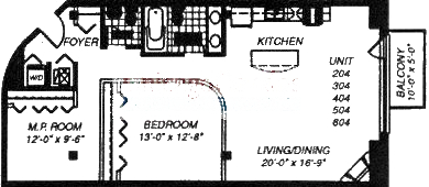 1500 W Monroe Floorplan - 204-604 Tier*