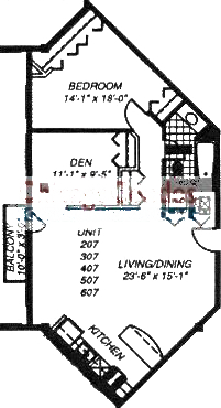1500 W Monroe Floorplan - 207-607 Tier*