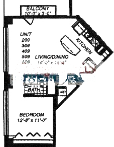 1500 W Monroe Floorplan - 209-609 Tier