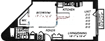 1500 W Monroe Floorplan - 210-610 Tier*