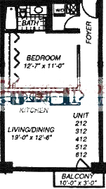 1500 W Monroe Floorplan - 212-612 Tier