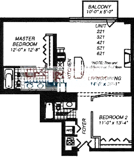 1500 W Monroe Floorplan - 221-621 Tier*