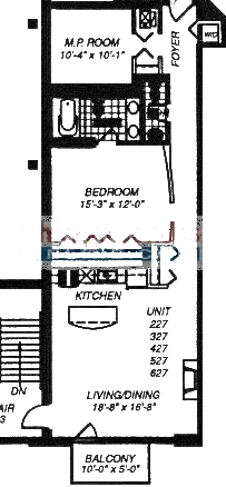 1500 W Monroe Floorplan - 227-627 Tier*