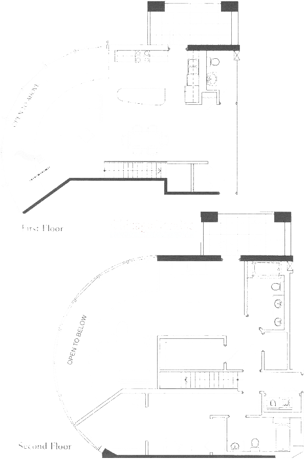 600 N Kingsbury Floorplan - A1, A3 Duplex Tier*