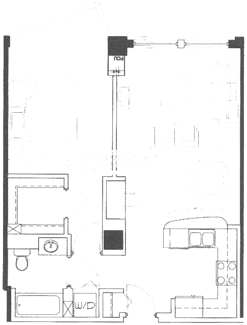 600 N Kingsbury Floorplan - G Tier*