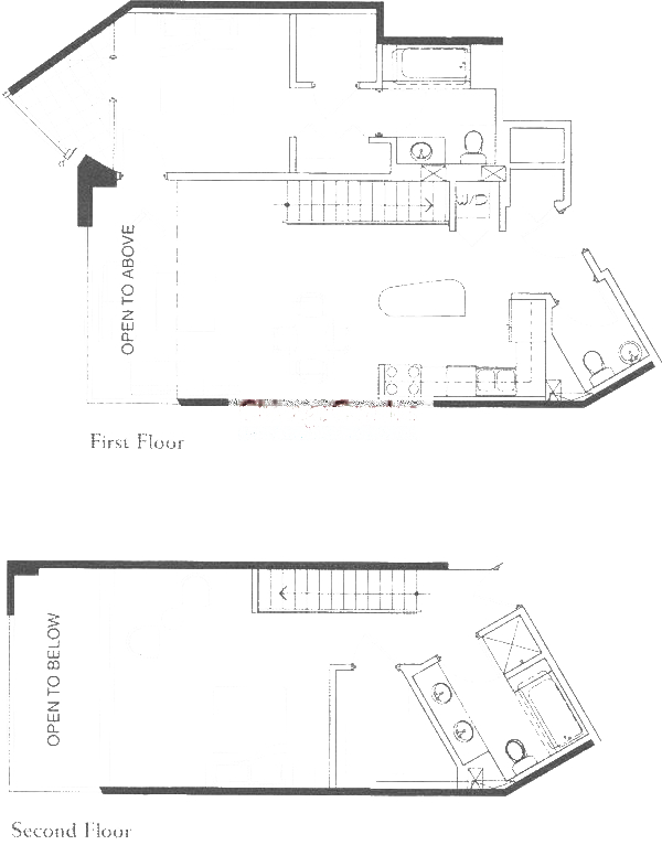 600 N Kingsbury Floorplan - B1, B3 Duplex Tier*
