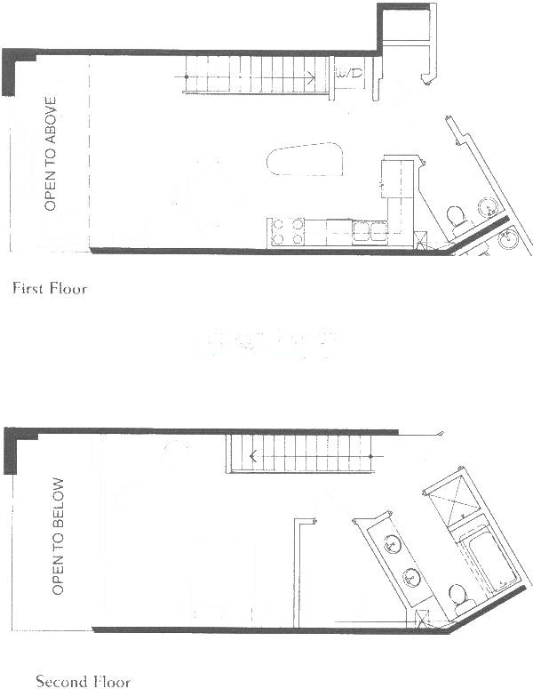 600 N Kingsbury Floorplan - B5 Duplex Tier*