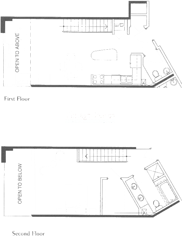 600 N Kingsbury Floorplan - B5 Duplex Tier*