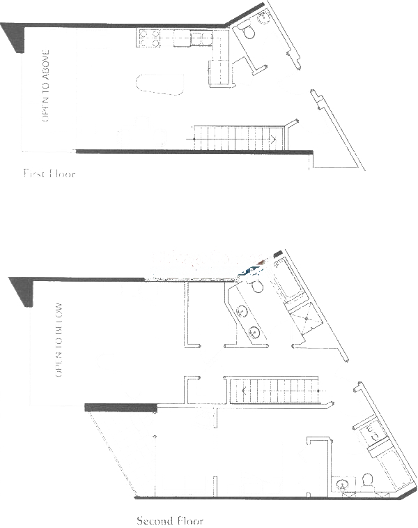 600 N Kingsbury Floorplan - C1, C3, C5 Duplex Tier*