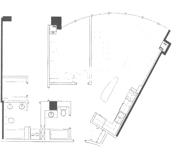 600 N Kingsbury Floorplan - D Tier*