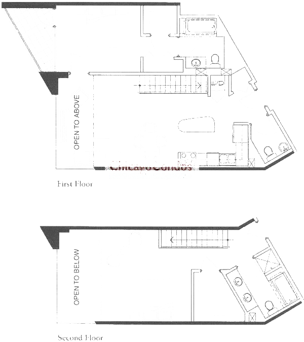 600 N Kingsbury Floorplan - D1, D3, D5 Tier*