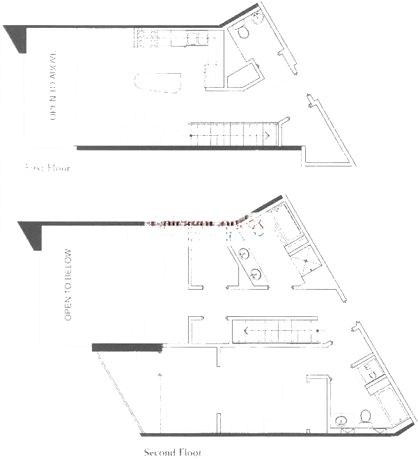 600 N Kingsbury Floorplan - E1, E3, E5 Duplex Tier*