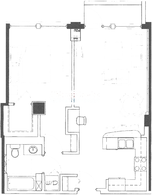 600 N Kingsbury Floorplan - F Tier*