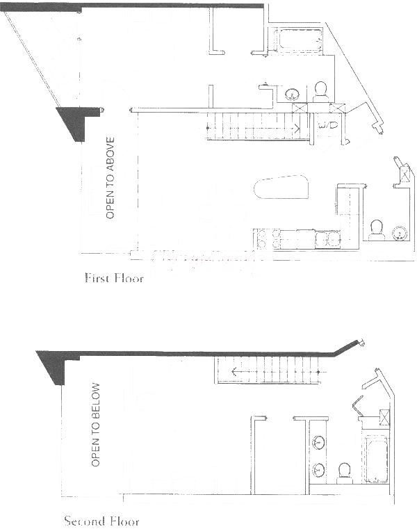 600 N Kingsbury Floorplan - F1, F3, F5 Duplex Tier*