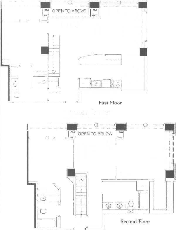 600 N Kingsbury Floorplan - P3, P5 Duplex Tier*