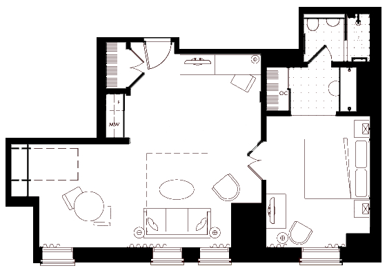 201 E Delaware Floorplan - 210 Tier